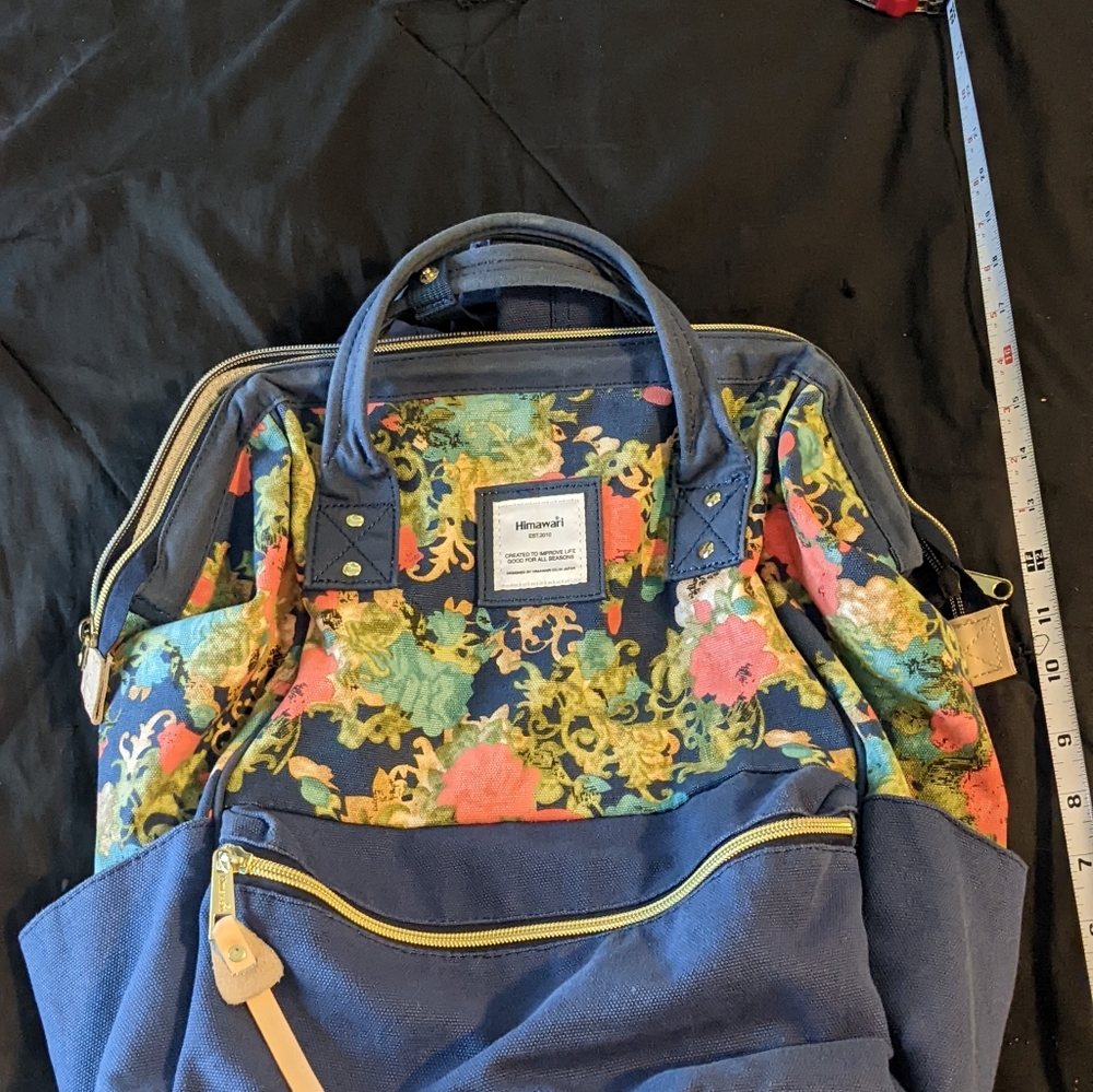Himawari floral/blue backpack